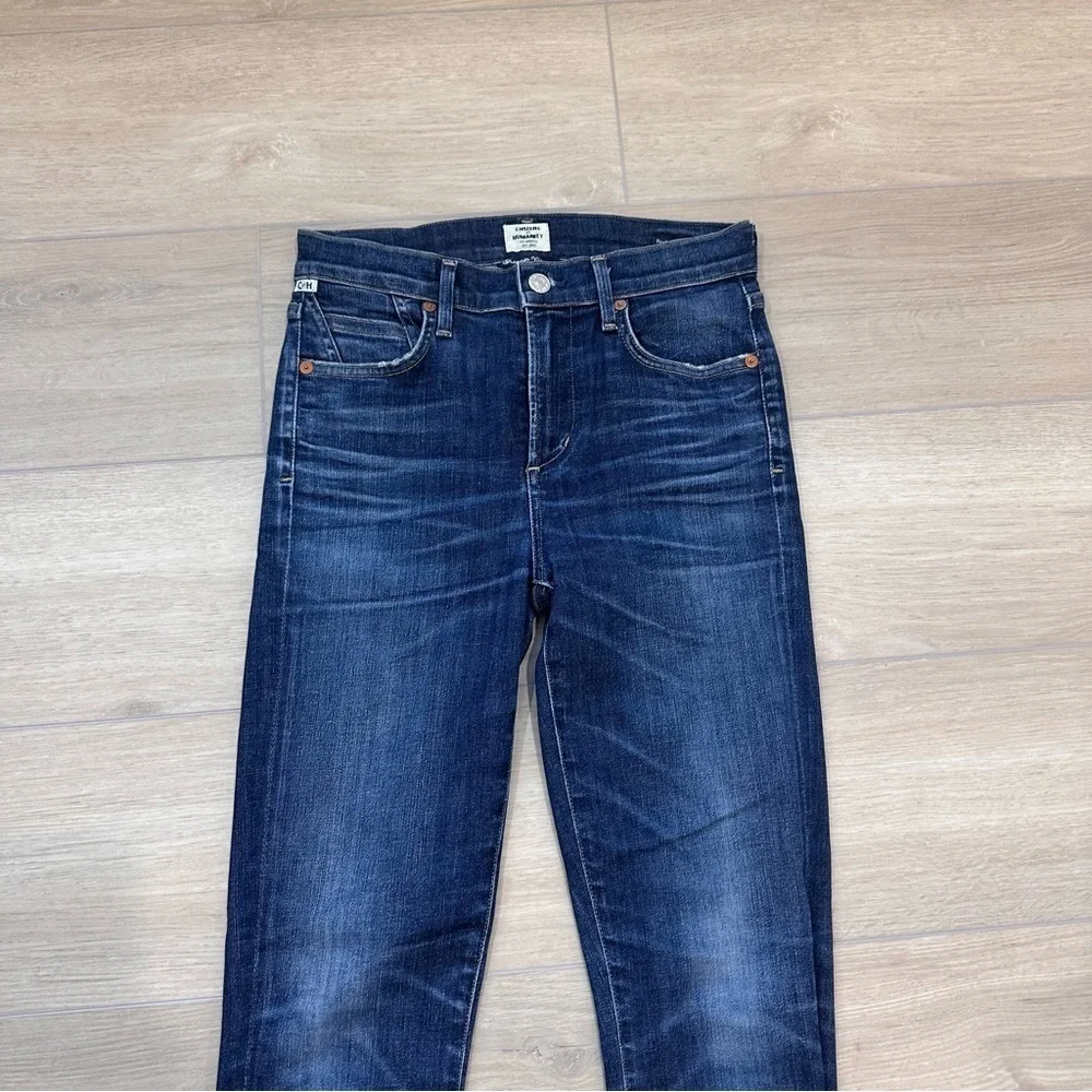 Citizens of Humanity vintage rocket crop high rise skinny jeans blue size 25